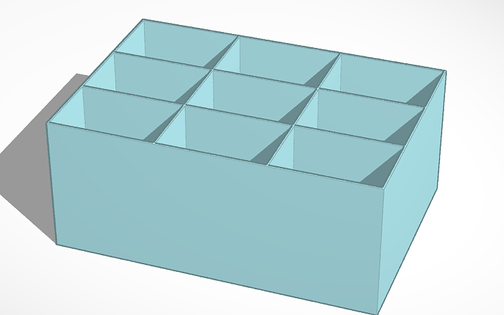 3D design 9 Tool Draw Rack - Tinkercad