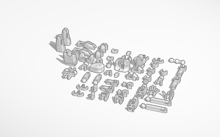 Tinkercad Components List 3D design t13 1 version 1.1 all parts - Tinkercad