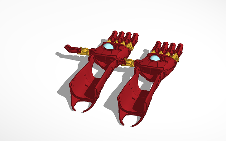 3d Design Iron Man Gloves Tinkercad