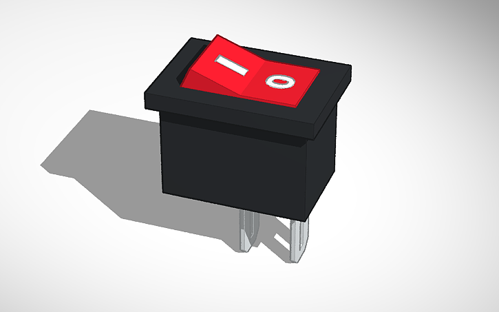 3D design Copy of Rocker switch - Tinkercad