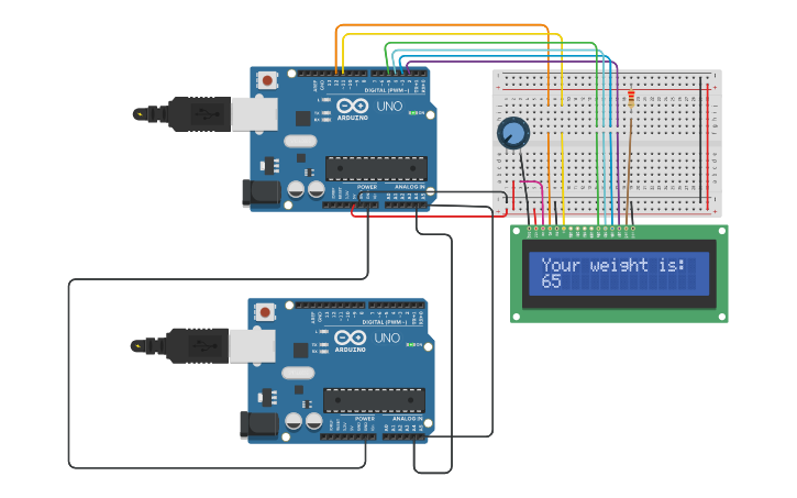 Circuit design weight scale - Tinkercad