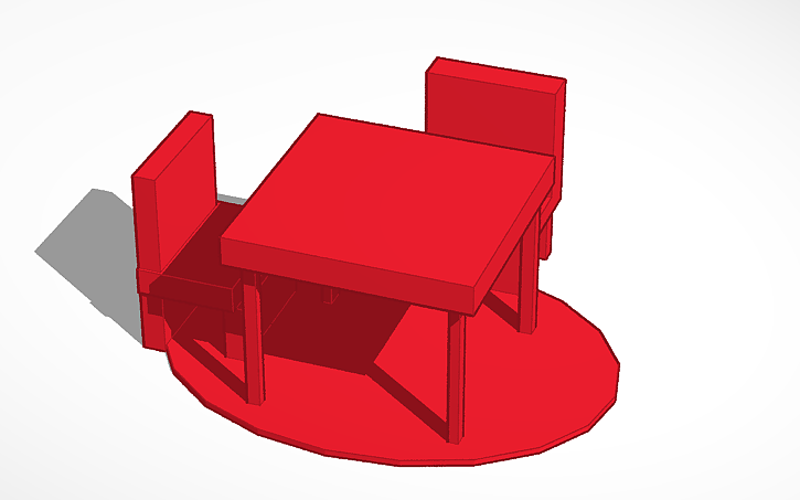 3D design Sebastien -Table,Chairs, and carpet | Tinkercad