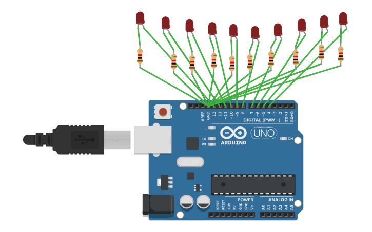 Circuit design Blinking Light - Tinkercad