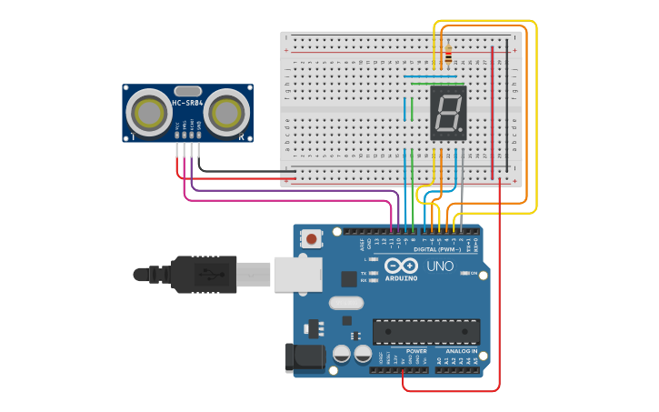 Circuit design Digital Sensor and Seven Segment Schematic Diagram ...