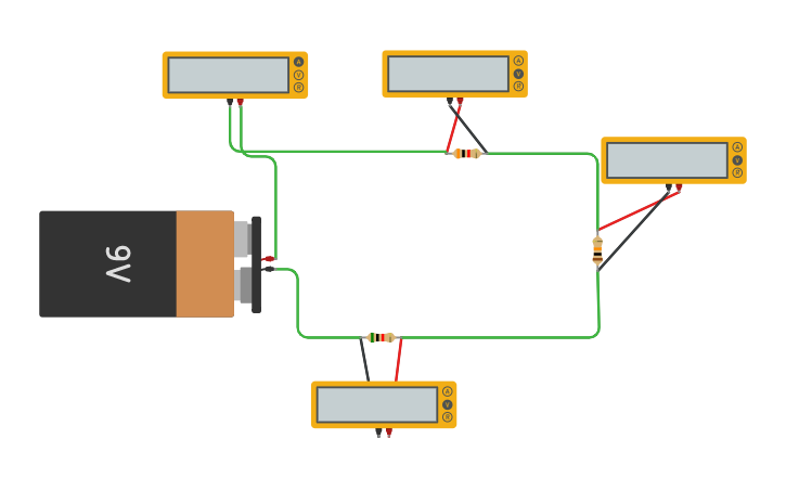 Circuit design series circuit | Tinkercad