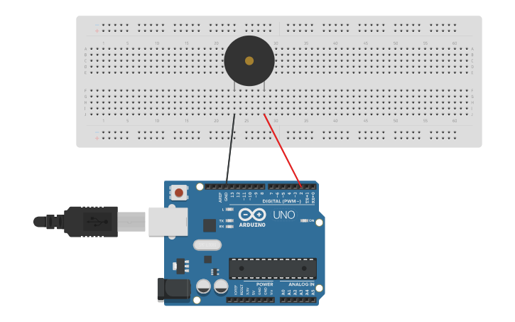 Circuit design BUZZER DIGITAL - Tinkercad