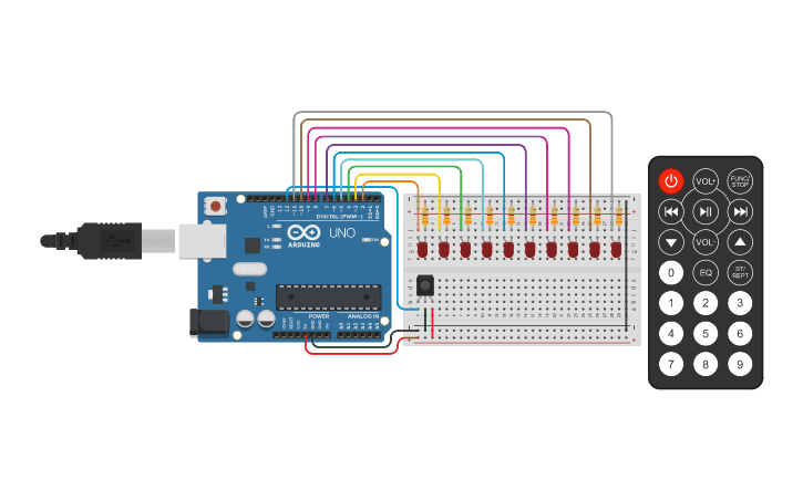 Circuit design AC TP3 - IR Remote | Tinkercad