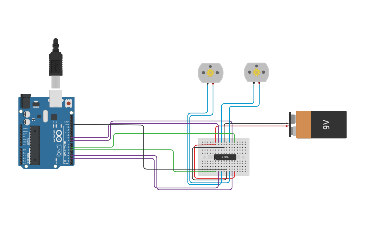 Circuit design Polytech Orléans : Blocs moteurs - Tinkercad