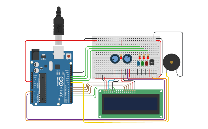 Control De Temperatura Con Alarma Tinkercad
