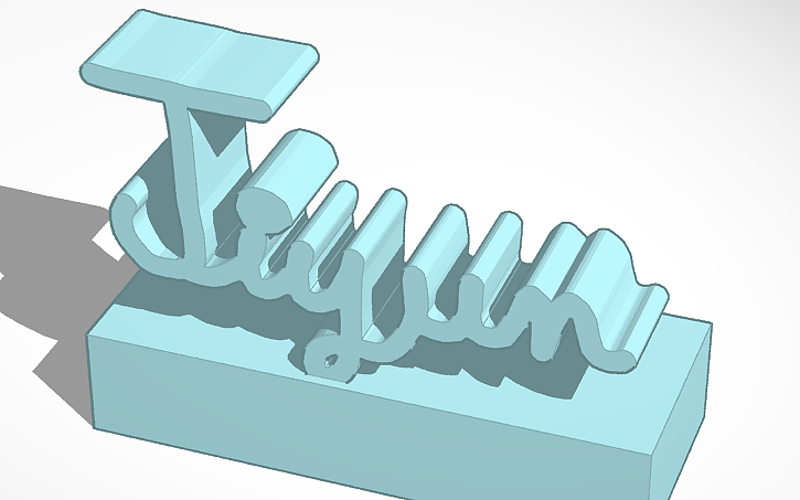 3D design Name plate - Tinkercad