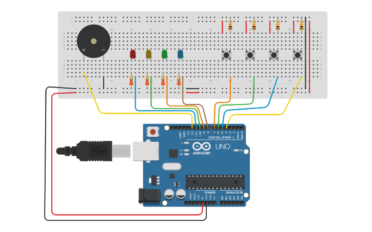 Circuit design Piano 2 | Tinkercad