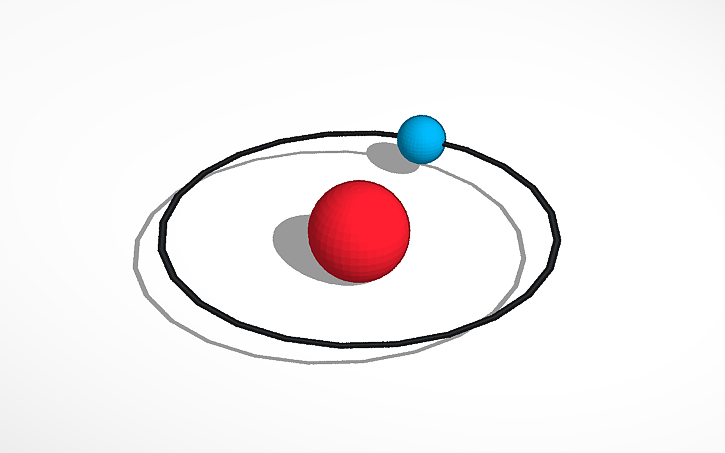 3D design Hydrogen Model - Tinkercad