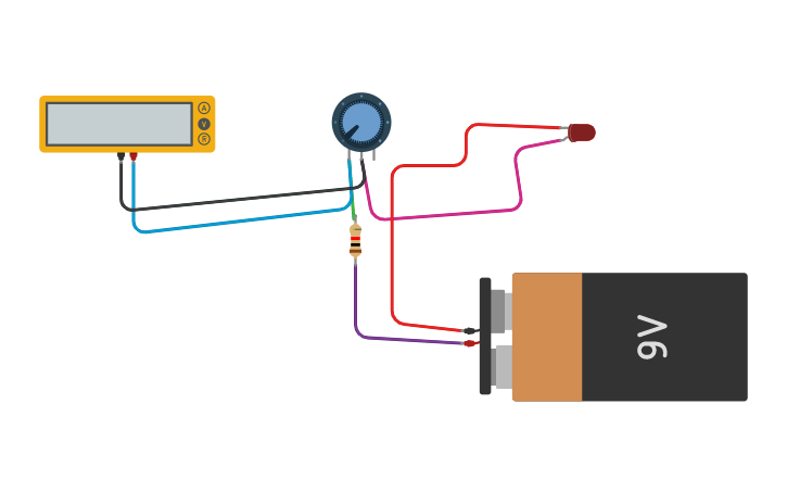 Circuit design Light Brightness Control Through Potentiometer - Tinkercad