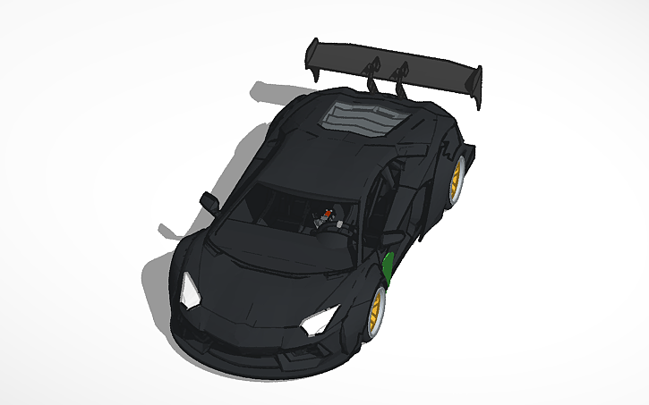 3D design Copy of Lamborghini Aventador Hoonigan IN PROGRESS - Tinkercad