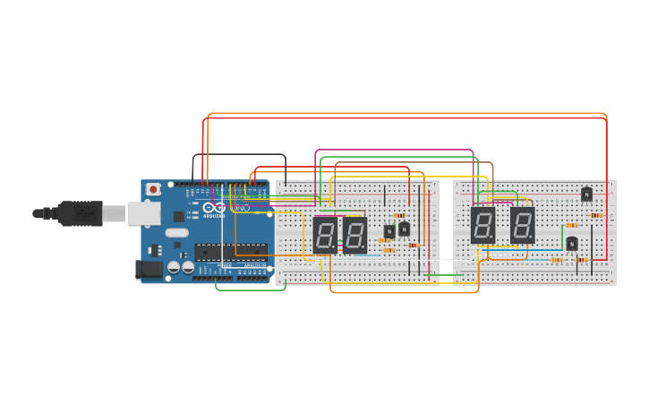 Circuit design reloj - Tinkercad