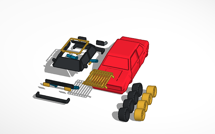 3D design slammed jetta mk1 - Tinkercad