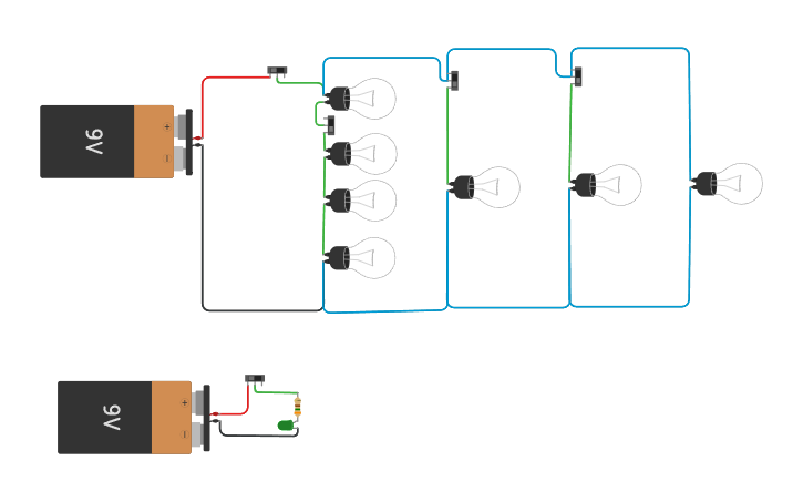 Circuit design Ejemplo circuito mixto - Tinkercad