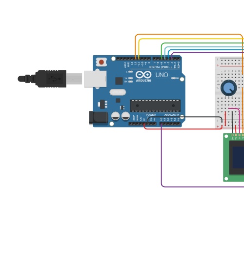 Circuit design LDC e LDR. | Tinkercad