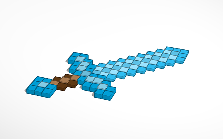 Minecraft Schwert Tinkercad