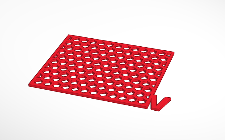 3D design Hex CD Divider - V | Tinkercad
