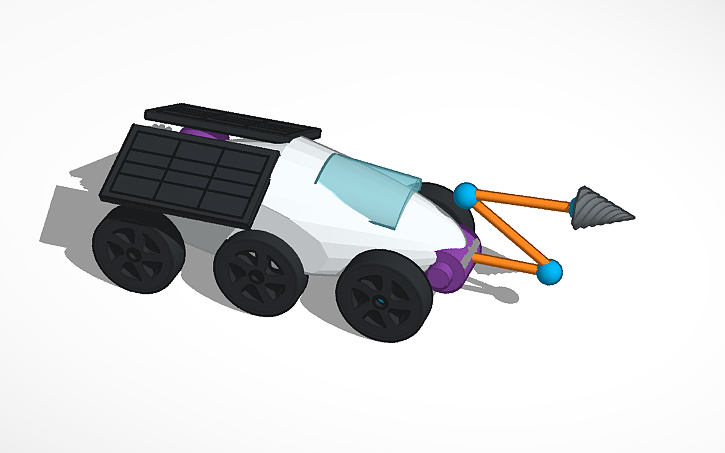 Simple Rover Tinkercad 3D design Moon Rover - Tinkercad