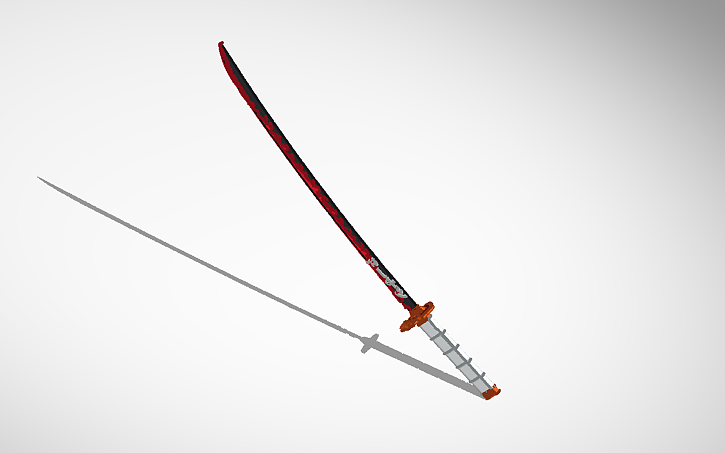 3D design rengoku katana - Tinkercad