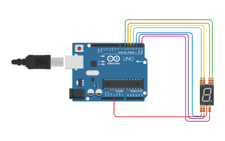 Circuit design Arduino display - Tinkercad