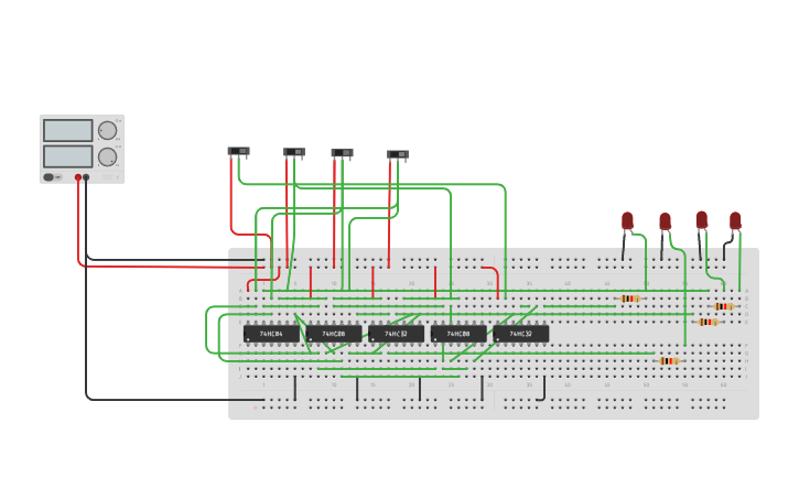 Circuit Design Bcd To Excess 3 Tinkercad 4316