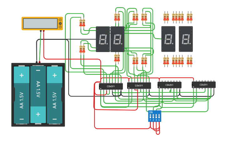 Circuit Design 7 Segment Clock Tinkercad 0658