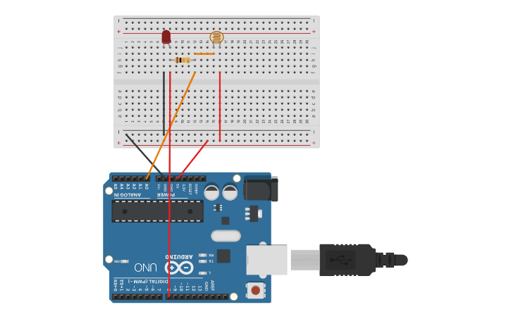 Circuit design Photoresistor lab 9/29/2021 | Tinkercad