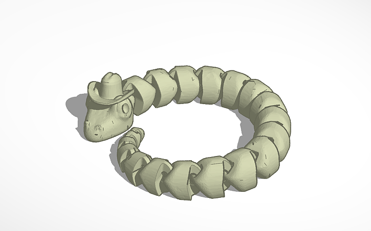 3D design articulated snake | Tinkercad