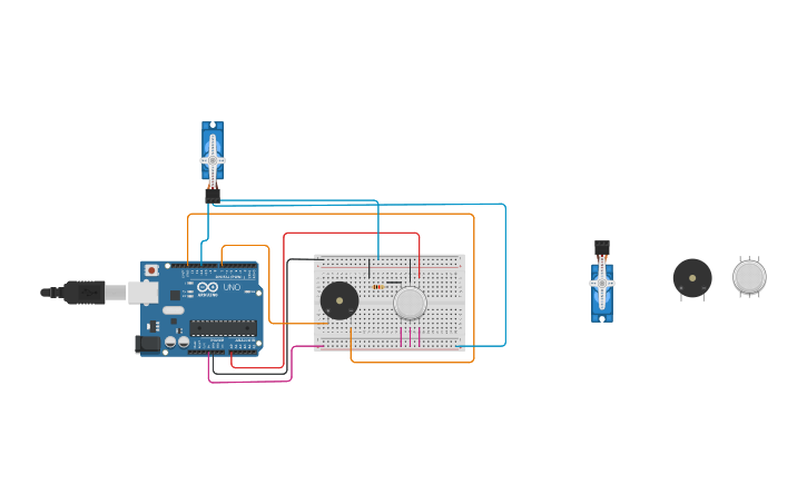 Circuit design GAS DETECTOR - Tinkercad