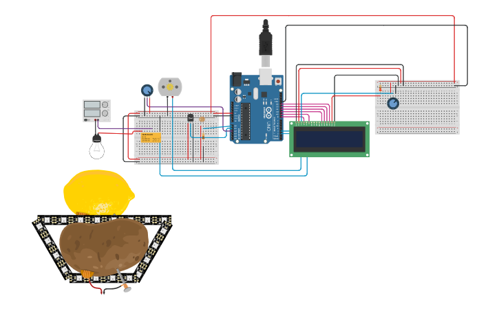 Circuit design Automatic Watering System - AWS - Tinkercad