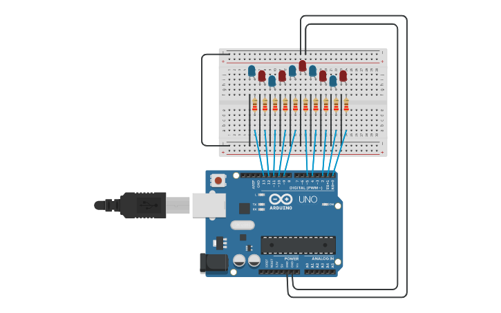 Circuit design LED Blinky - Tinkercad
