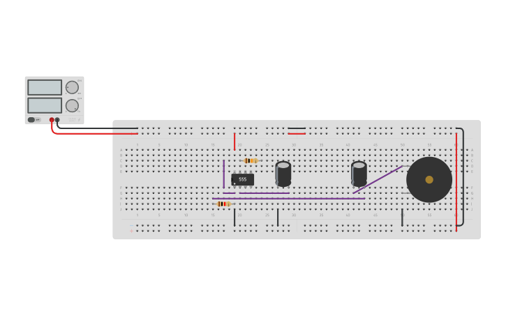 Circuit design generador de sonidos variables | Tinkercad