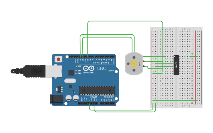 Circuit design motor | Tinkercad