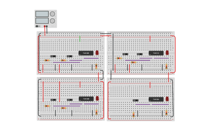 Circuit design The Basic LOGIC Gates - Tinkercad