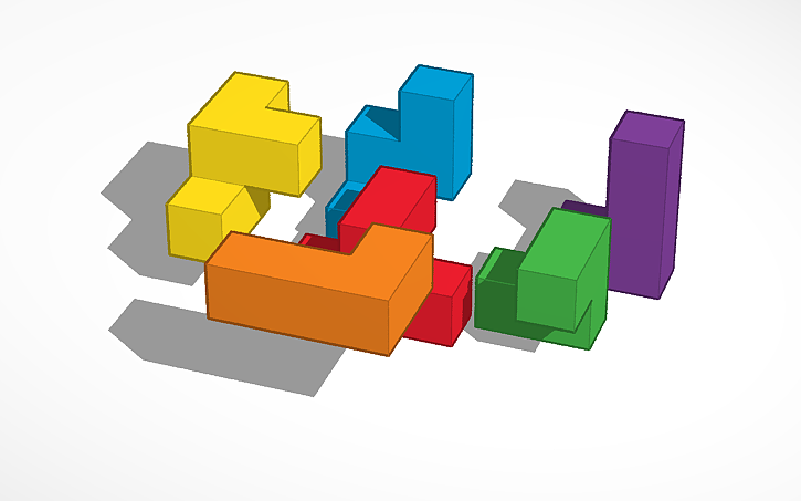 3D design puzzle blocks - Tinkercad