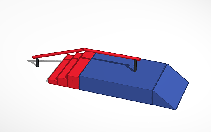 Tech Deck Rib Rails 3D design Tech deck rail - Tinkercad