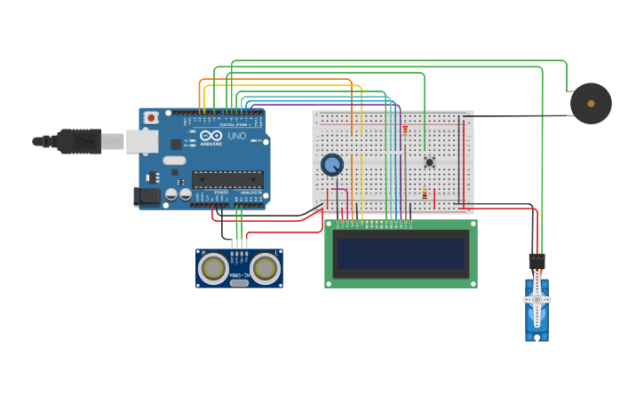 Circuit design Toll Booth Automation - Tinkercad