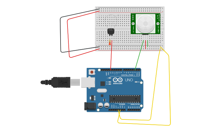 Circuit design practical-7-infrared sensor - Tinkercad