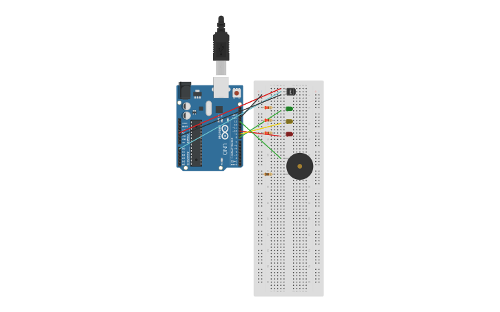 Circuit design Temperature Sensor with Alarm - Tinkercad