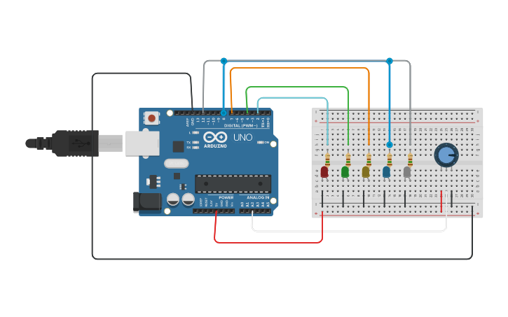 Circuit design leds - Tinkercad