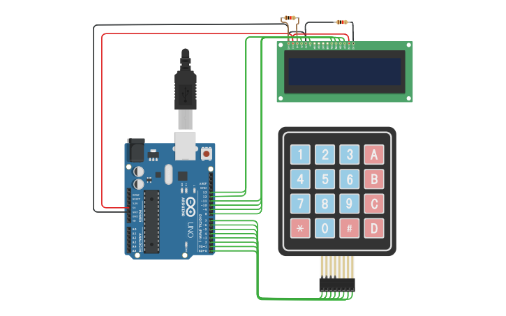 Circuit design ARDUINO CALCULATOR | Tinkercad