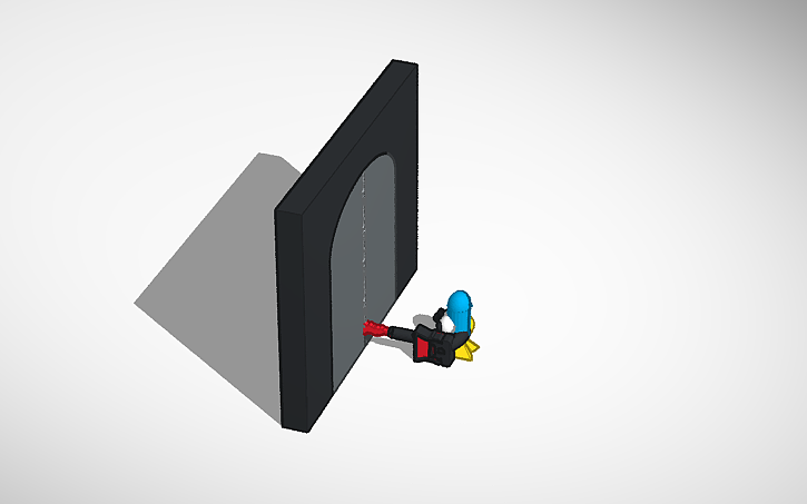 3D design bot welding a door shut - Tinkercad