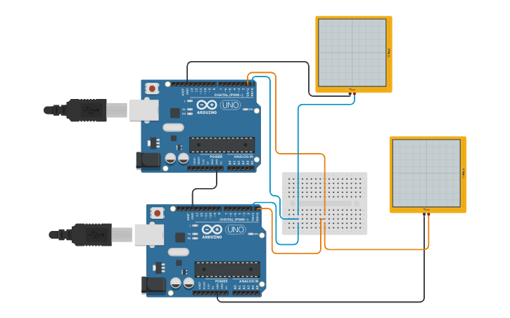 Circuit design Master-Slave | Tinkercad