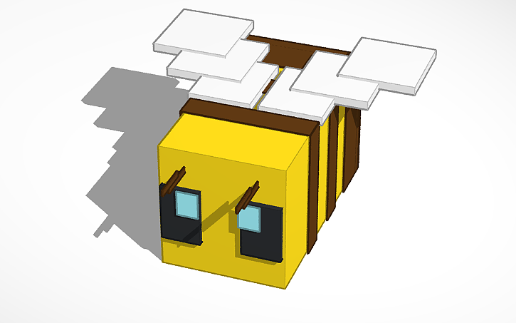 3D design Minecraft Bee | Tinkercad