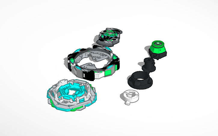 3D design Beyblade Burst Sparking Soul Knight Layer+Chassis+Driver R ...