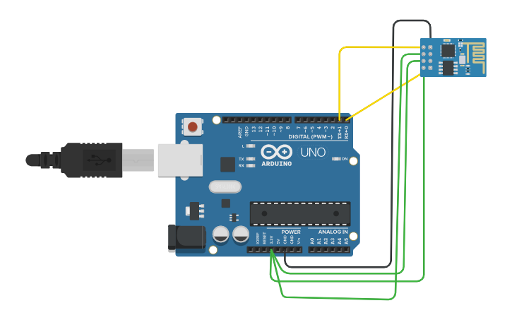 Circuit design IoT based Sound Sensor - Tinkercad