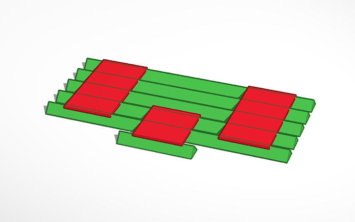 3D design 3 wide Ribbon Bar - hollow - Tinkercad